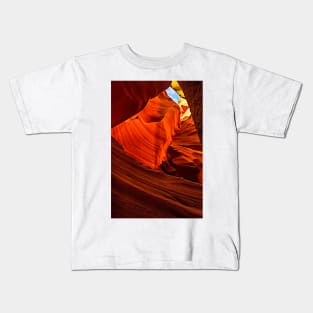 Looking Up from Lower Antelope Canyon - Painterly Kids T-Shirt